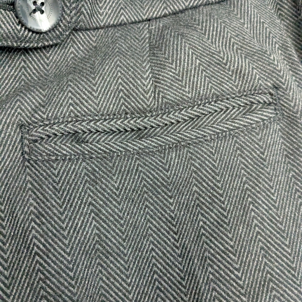 Anthropologie Gray Herringbone Wide Leg Pants Sz 4 - Picture 12 of 14